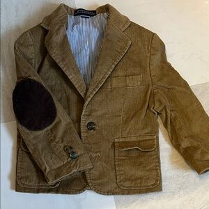 Tommy Hilfiger Tan Corduroy Jacket with Dark Brown Elbow Patches